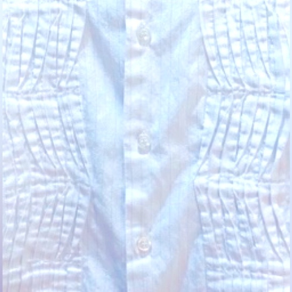 GIVENCHY White & Silver Lurex  Pinstripes Pleated  Mens Shirt IT 38, US S - Picture 3 of 12